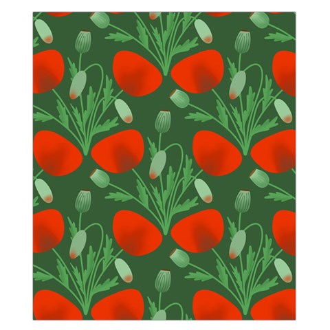 Poppy Fierce Wolf Poppies Bud Duvet Cover Double Side (California King Size) from ArtsNow.com Back