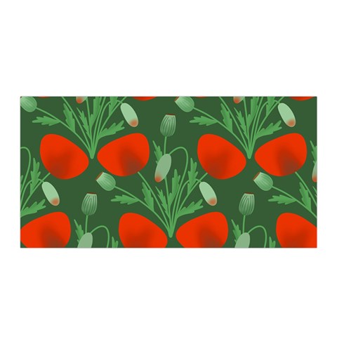 Poppy Fierce Wolf Poppies Bud Satin Wrap 35  x 70  from ArtsNow.com Front