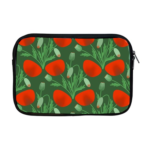 Poppy Fierce Wolf Poppies Bud Apple MacBook Pro 17  Zipper Case from ArtsNow.com Front