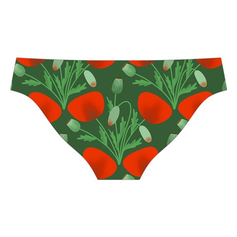 Poppy Fierce Wolf Poppies Bud Cross Back Hipster Bikini Set from ArtsNow.com Back Under