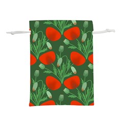 Poppy Fierce Wolf Poppies Bud Lightweight Drawstring Pouch (S) from ArtsNow.com Front