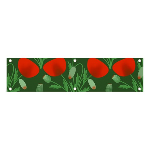 Poppy Fierce Wolf Poppies Bud Banner and Sign 4  x 1  from ArtsNow.com Front