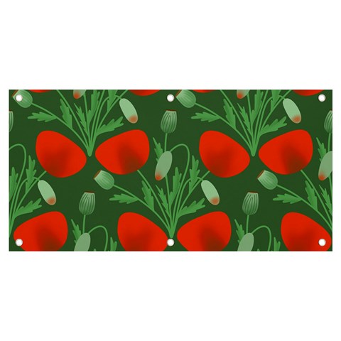 Poppy Fierce Wolf Poppies Bud Banner and Sign 4  x 2  from ArtsNow.com Front