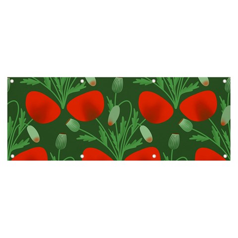 Poppy Fierce Wolf Poppies Bud Banner and Sign 8  x 3  from ArtsNow.com Front