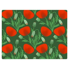 Poppy Fierce Wolf Poppies Bud Two Sides Premium Plush Fleece Blanket (Baby Size) from ArtsNow.com 40 x30  Blanket Front