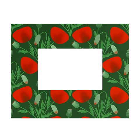 Poppy Fierce Wolf Poppies Bud White Tabletop Photo Frame 4 x6  from ArtsNow.com Front