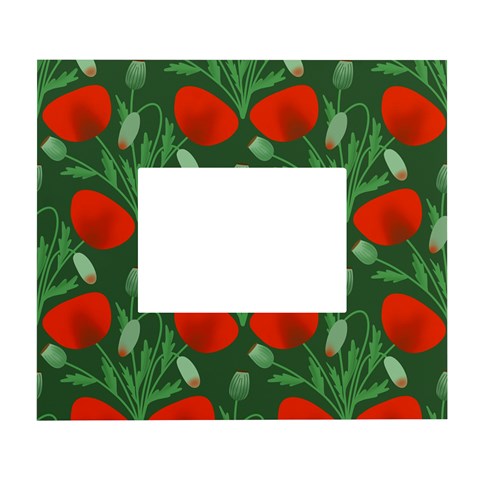 Poppy Fierce Wolf Poppies Bud White Wall Photo Frame 5  x 7  from ArtsNow.com Front