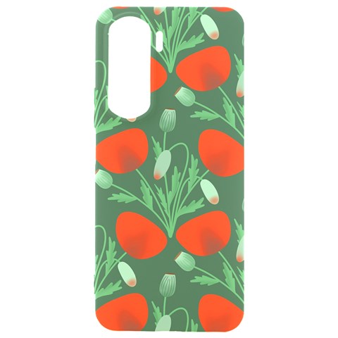 Poppy Fierce Wolf Poppies Bud Samsung Galaxy S24 Plus 6.7 Inch Black TPU UV Case from ArtsNow.com Front