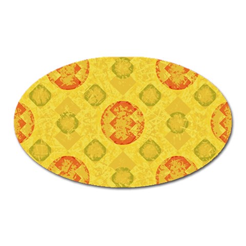 Art Pattern Design Background Oval Magnet from ArtsNow.com Front