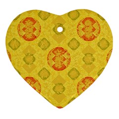 Art Pattern Design Background Heart Ornament (Two Sides) from ArtsNow.com Front