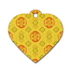 Art Pattern Design Background Dog Tag Heart (Two Sides) from ArtsNow.com Back