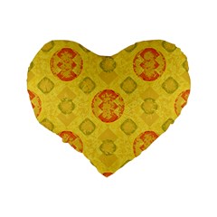 Art Pattern Design Background Standard 16  Premium Flano Heart Shape Cushions from ArtsNow.com Back