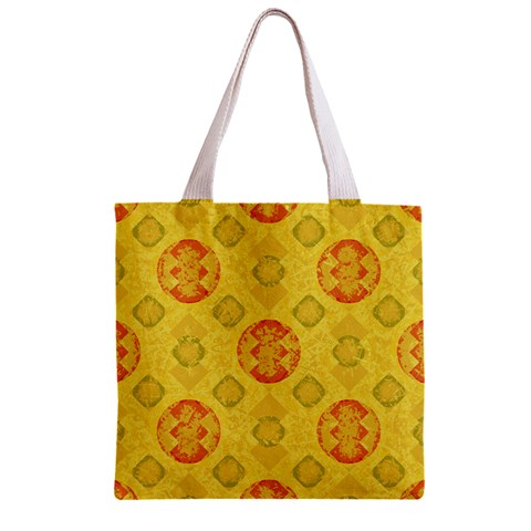 Art Pattern Design Background Zipper Grocery Tote Bag from ArtsNow.com Back