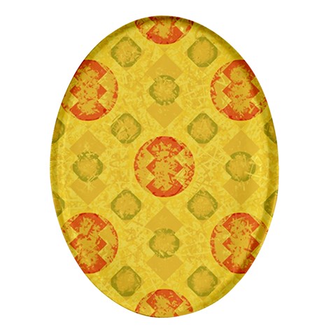 Art Pattern Design Background Oval Glass Fridge Magnet (4 pack) from ArtsNow.com Front