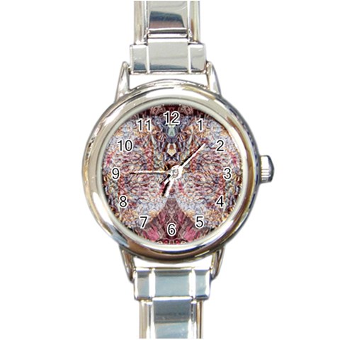 Stitches Blend Round Italian Charm Watch from ArtsNow.com Front