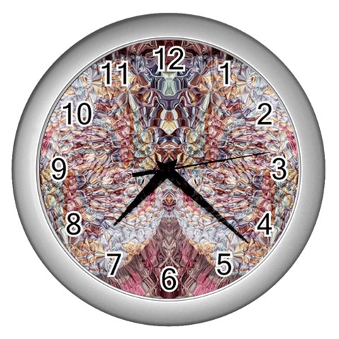 Stitches Blend Wall Clock (Silver) from ArtsNow.com Front