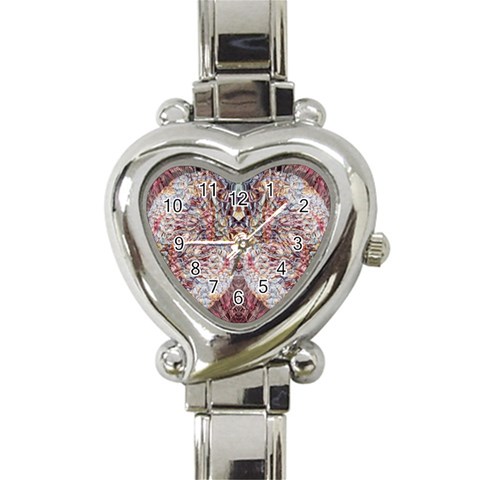 Stitches Blend Heart Italian Charm Watch from ArtsNow.com Front