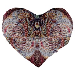 Stitches Blend Large 19  Premium Heart Shape Cushions from ArtsNow.com Front