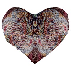 Stitches Blend Large 19  Premium Heart Shape Cushions from ArtsNow.com Back