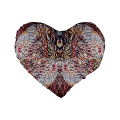 Stitches Blend Standard 16  Premium Flano Heart Shape Cushions from ArtsNow.com Front