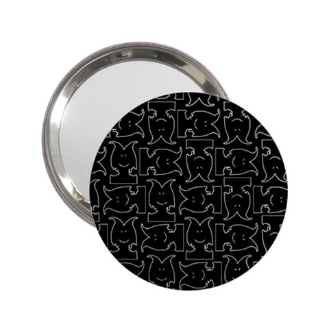 Enigmatic Demon Black and White Pattern 2.25  Handbag Mirrors from ArtsNow.com Front