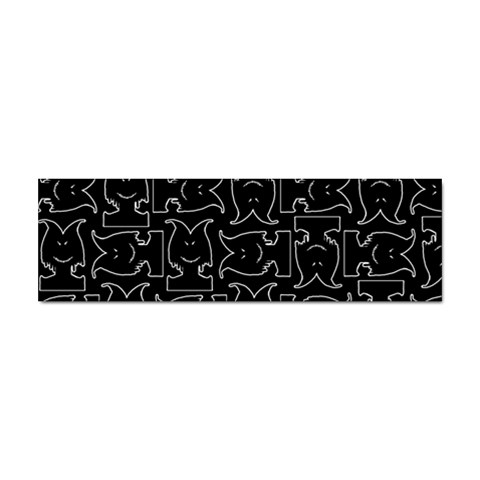 Enigmatic Demon Black and White Pattern Sticker (Bumper) from ArtsNow.com Front