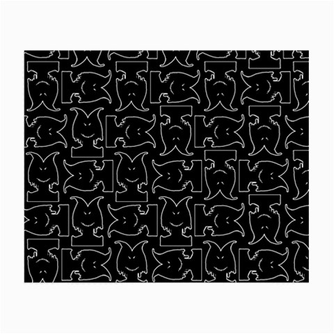 Enigmatic Demon Black and White Pattern Small Glasses Cloth from ArtsNow.com Front