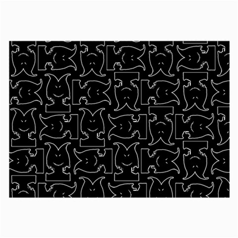 Enigmatic Demon Black and White Pattern Large Glasses Cloth (2 Sides) from ArtsNow.com Front