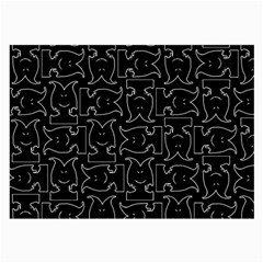 Enigmatic Demon Black and White Pattern Large Glasses Cloth (2 Sides) from ArtsNow.com Front