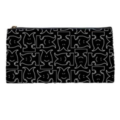 Enigmatic Demon Black and White Pattern Pencil Case from ArtsNow.com Front