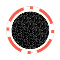 Enigmatic Demon Black and White Pattern Poker Chip Card Guard (10 pack) from ArtsNow.com Front