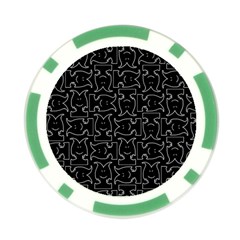 Enigmatic Demon Black and White Pattern Poker Chip Card Guard (10 pack) from ArtsNow.com Front