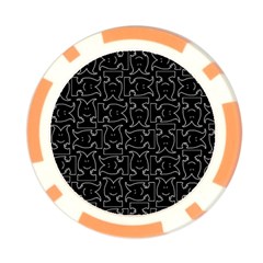 Enigmatic Demon Black and White Pattern Poker Chip Card Guard (10 pack) from ArtsNow.com Front