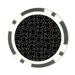 Enigmatic Demon Black and White Pattern Poker Chip Card Guard (10 pack) from ArtsNow.com Back