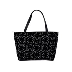 Enigmatic Demon Black and White Pattern Classic Shoulder Handbag from ArtsNow.com Back