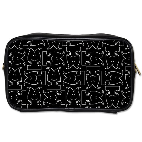 Enigmatic Demon Black and White Pattern Toiletries Bag (Two Sides) from ArtsNow.com Front