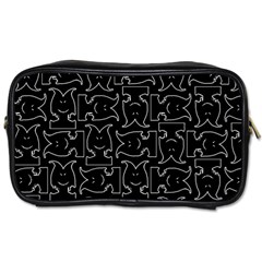 Enigmatic Demon Black and White Pattern Toiletries Bag (Two Sides) from ArtsNow.com Front