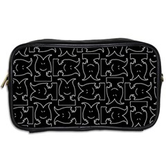 Enigmatic Demon Black and White Pattern Toiletries Bag (Two Sides) from ArtsNow.com Back