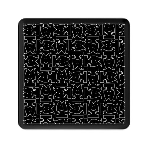 Enigmatic Demon Black and White Pattern Memory Card Reader (Square) from ArtsNow.com Front