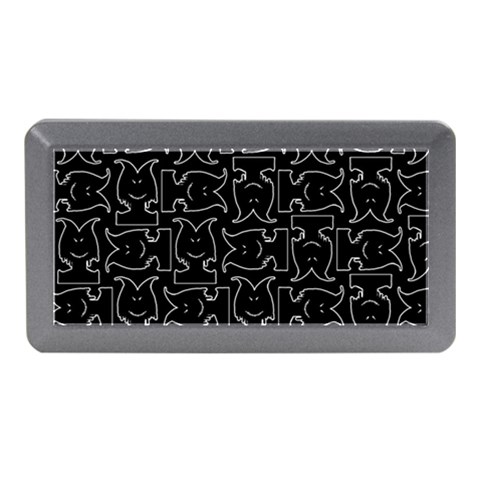 Enigmatic Demon Black and White Pattern Memory Card Reader (Mini) from ArtsNow.com Front