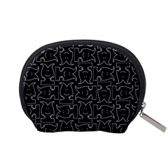 Enigmatic Demon Black and White Pattern Accessory Pouch (Small) from ArtsNow.com Back