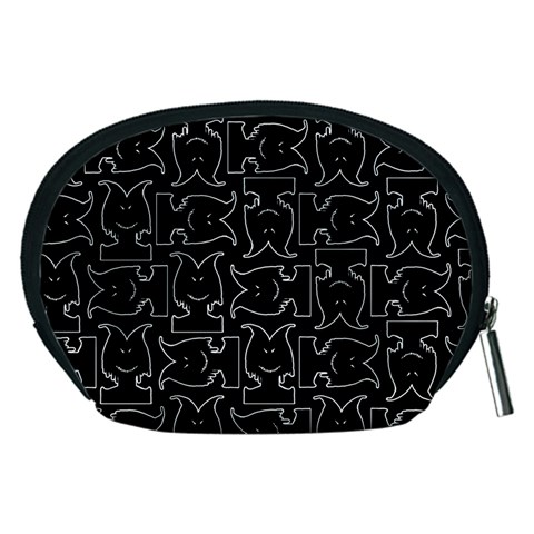 Enigmatic Demon Black and White Pattern Accessory Pouch (Medium) from ArtsNow.com Back