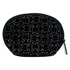 Enigmatic Demon Black and White Pattern Accessory Pouch (Medium) from ArtsNow.com Back