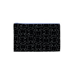 Enigmatic Demon Black and White Pattern Cosmetic Bag (XS) from ArtsNow.com Front