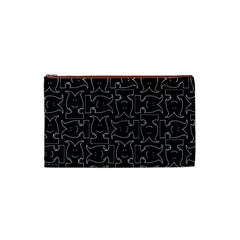 Enigmatic Demon Black and White Pattern Cosmetic Bag (XS) from ArtsNow.com Front