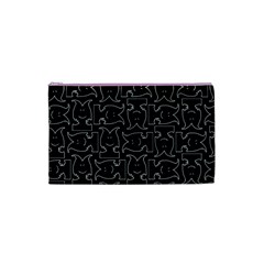 Enigmatic Demon Black and White Pattern Cosmetic Bag (XS) from ArtsNow.com Front