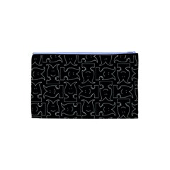 Enigmatic Demon Black and White Pattern Cosmetic Bag (XS) from ArtsNow.com Back