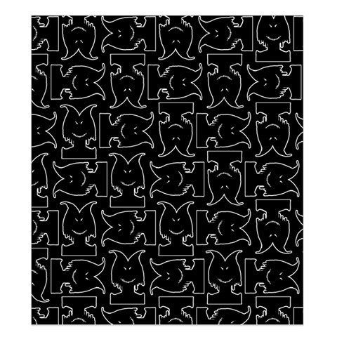 Enigmatic Demon Black and White Pattern Duvet Cover Double Side (King Size) from ArtsNow.com Front