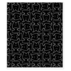 Enigmatic Demon Black and White Pattern Duvet Cover Double Side (California King Size) from ArtsNow.com Front