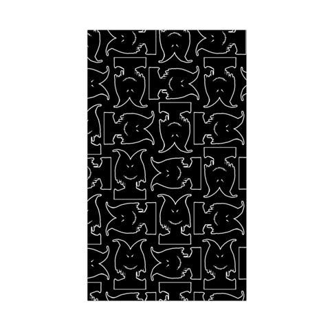 Enigmatic Demon Black and White Pattern Duvet Cover Double Side (Single Size) from ArtsNow.com Back